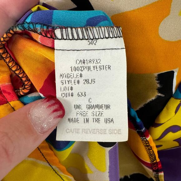 EUC Limited Edition Units Abstract Geometric Colorful Shirt Free Size OS‎ L XL - Picture 6 of 7